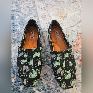 Bobs Memory foam Sketchers Cool Cat Shoes, black, grey & mint sz 8